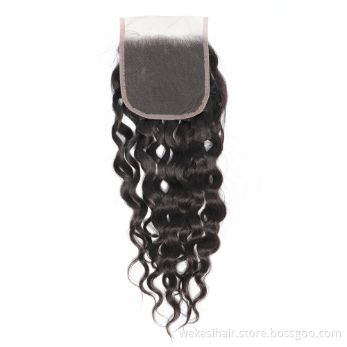 Virgin Malaysian Straight Remy Hair Weave Closures Malaysian Silk Base Swiss Lace Closure With Baby Hair